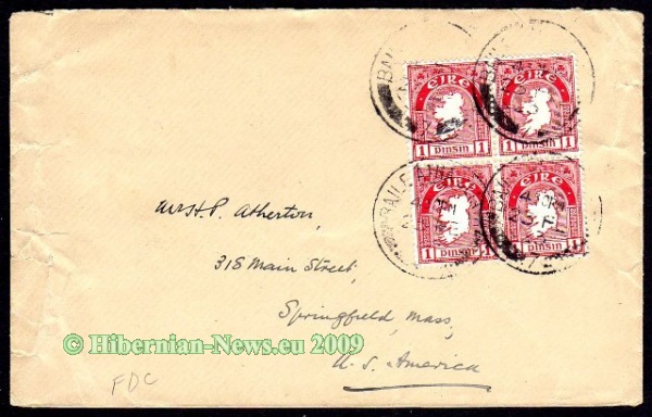 1923 wmk. Se 1d red on First Day Cover