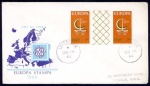 1966 Europa set in gutter pairs on FDC