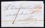 1841 Entire to Dublin with boxed PAID AT / RAPHOE