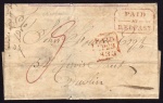 1833 Wrapper with fine boxed PAID / --AT-- / BELFAST