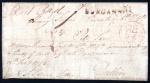 1797 Part wrapper to Dublin with s/l DUNGANNON, rare Irish soldiers rate